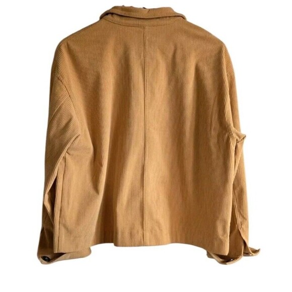 Avec Les Filles Boxy Corduroy Shacket Women's Large Caramel Button Front - Picture 4 of 6